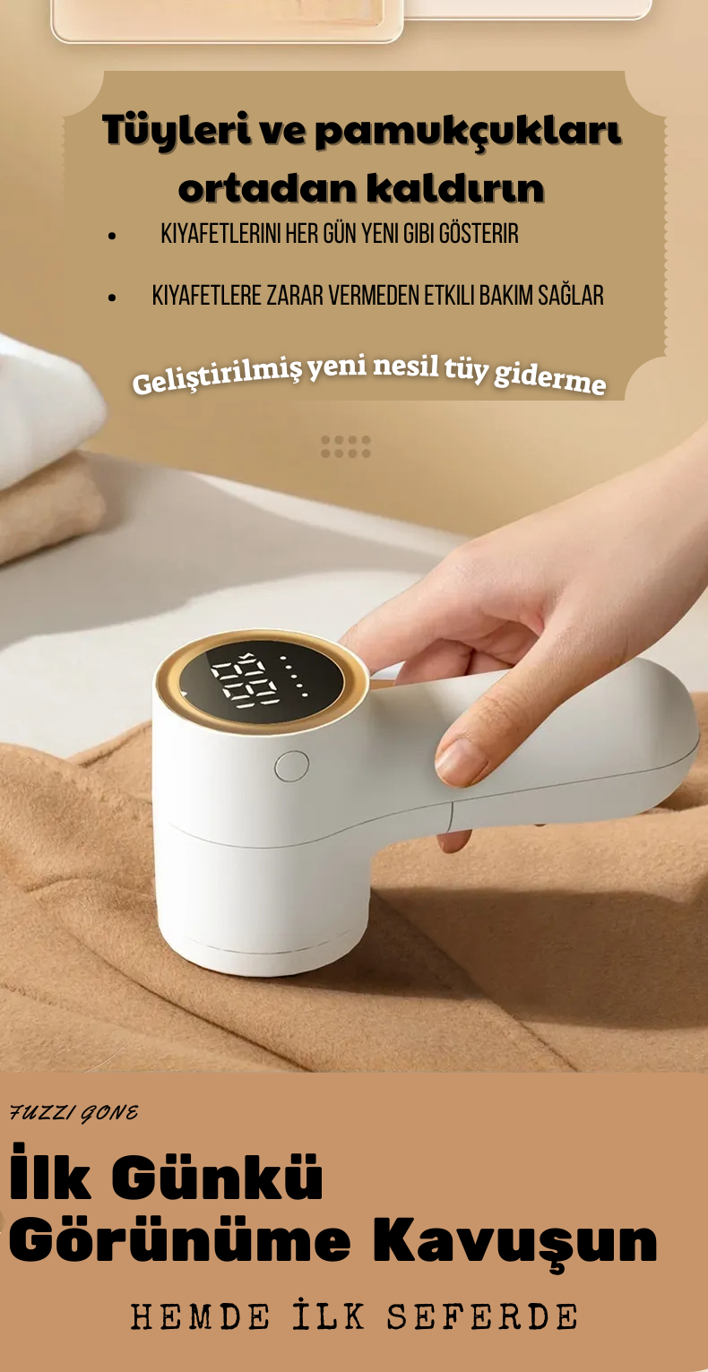 Fuzzi Gone – Ultra Hassas Şarjlı Tüy Temizleme Makinesi